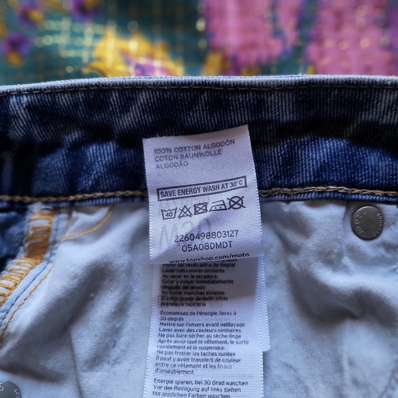 Top Shop Moto High Rise Natural Hem Short - Picture 7 of 9